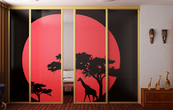 Раздвижная перегородка с фотопечатью